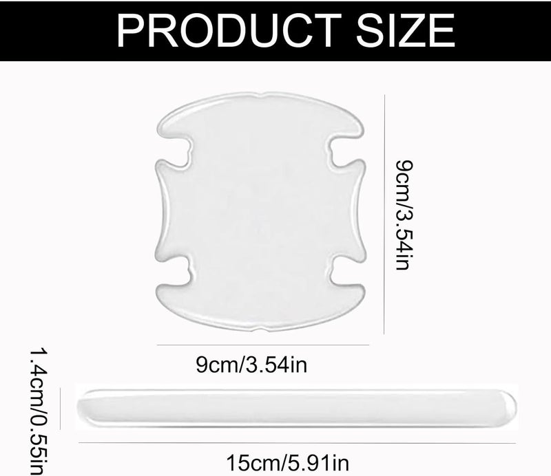 ridroid 14PCS Car Door Protector, Rearview Anti-Collision Bumper Trim Guard Sticker,Universal Anti-Scratch Guard Stickers Universal for Most Car Handle - Image 2